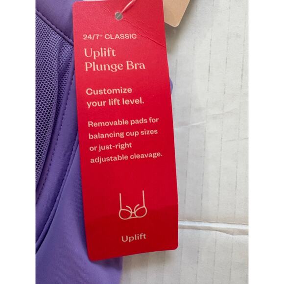 Thirdlove Women's 24/7 Classic Uplift Plunge Bra Violet Size 42D Push Up Mesh - Picture 4 of 9